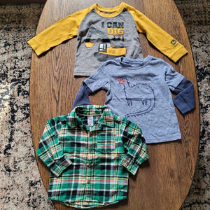 Bundle/Lot of Long Sleeve Shirts Flannel Shirt Size Boy's 18 Months